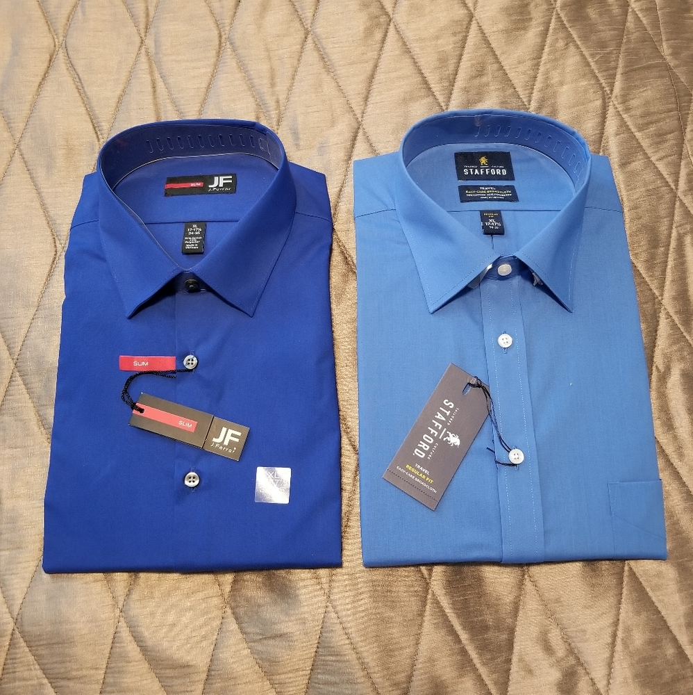 2 x Men's Dress Shirts 17-17-1/2  34/35